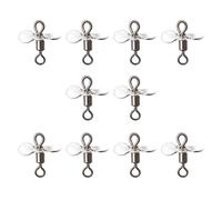 Rudiaoa 10Pcs Plug Casting Fly Propeller Spinnerbait Topwater Fishing Lures Stainless Spinnerbait Props Fishing