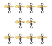 Rudiaoa 10Pcs Plug Casting Fly Propeller Spinnerbait Topwater Fishing Lures Stainless Spinnerbait Props Fishing