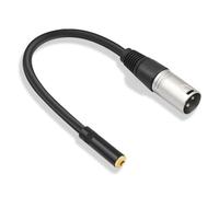 Rudiaoa 30cm Long Microphones Cable 3.5mm Female To 3Pin Male Cord Stereo To Balanced Conversion Adapter Wire Line