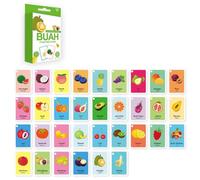 Rudiaoa 33pcs Bahasa Indonesia English Bilingual Flashcards For Kids Animal Vocabulary Learning Great For Home And School Use Indonesian English