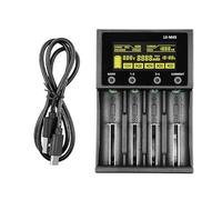 Rudiaoa 4 Slot Charging Box LCD Display Multiple Chemistry 4 Channel Control For NiMH Batteries LCD Voltages Current Monitor Charging Box