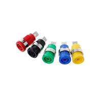 Rudiaoa 5 Pcs 4mm Banana Plugs Female Socket Plug Wire Connector 5 Colors Adapter Converter Plug Socket Charger Panel Mount Solder Cable Wire Cord Connector Junction Box Power Supply Outlet
