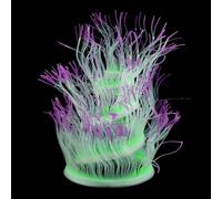 Rudiaoa Aquariums Sinkable Decorations Realistic SeaAnemone Glowing Coralreefs Grass Fishtank Ornament Landscaping Bottom Plant Artificial Coral Aquarium Decor Underwater World Decoration