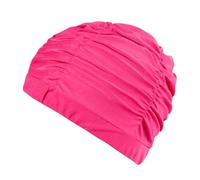 Rudiaoa Fabric Swim Caps for Long/Short Hair, Cloth Swimming Caps Pleated Elastic Comfort Bathing Caps Keep Hairstyle