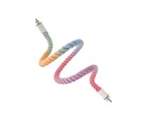 Rudiaoa Gradients Bird Rope Perch Stand Bendable Adjustable Climbing Rope Toy For Parrots Budgies Lovebirds And Cockatiels Bird Cage Decors