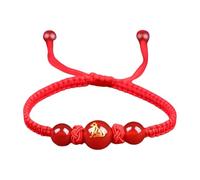 Rudiaoa Luck Red String Bracelets Chinese New Year Charm Adjustable Corded Jewelry Rope Corded for Party Daily Handmade Braided