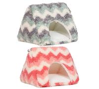 Rudiaoa Parrot Hammock Swing Soft Plush Bird Resting Play Area Easy Clean Cartoon Nest Furry Blanket Bird Swing