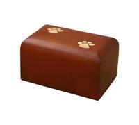 Rudiaoa Pet Memorial Gifts Dog Urns With Paw Print For Deceased Remembrancer Wood Urn Sympathy Funeral Urns For Ashes Large