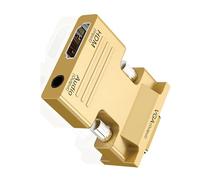 Rudiaoa Portable HDTV To VGA Converters 1080P With 3.5mm Port For Traveling And Business Trip HDMIs-VGA Adapter