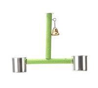 Rudiaoa Portable Pet Parrot Training Stand Parrots Bird Training Stand Cage Perch With Double Steel Feeding Cups Toy For Cage Dish Perch With