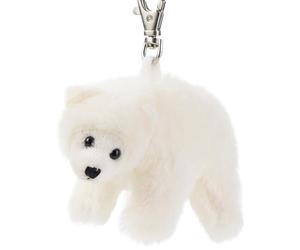 Rudolf Schaffer Keyring, Iluk the Polar Bear | Extra soft, practical carabiner hook, washable at 30 °C, DIN EN 71 tested, high-quality workmanship