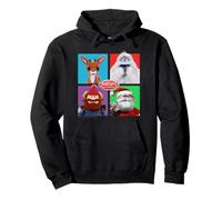 Rudolph and Friends Pop Art Portraits Retro Christmas Pullover Hoodie