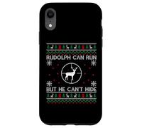 Rudolph Can Run But He Can't Hide Shirt Hunting Christmas Case for iPhone XR