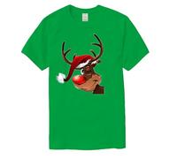 Rudolph Red Nose Christmas T Shirt Reindeer Santa Xmas Festival Gift Kids Top