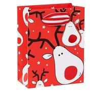 Rudolph Reindeer Selfie Christmas Small Gift Bag - Red Xmas Giftbag