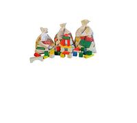 Rudolphs Schatzkiste Building bag 70 Teilig, colored 1 bag pro purchase components of building blocks of wood stones