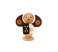 Rudolphs Schatzkiste Miniature Figurine Natural Star Angel with Peppercake in Hand W x H x D 4 x 4.5 x 3.5 cm New Miniature Angel Natural Wooden Figure Christmas Angel Gingerbread Decoration