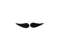 Rudolphs Schatzkiste Nutcracker Accessories Moustache Black, 2 Piece Set New Erzgebirge Nutcracker Wood Figure