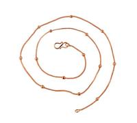 Rudra Empire Oxidized Pure Copper Oval Link Chain Necklace - Handmade Vintage Copper Jewelry with S Hook Clasp for Men & Women- 20 Inch