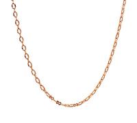Rudra Empire Pure Copper Necklace Chain for Men & Women - Oxidized Oval Link Handmade Copper Jewelry Chain - 20 Inch