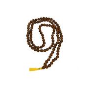 Rudraksh Mala Himalayan Rudraksha Seeds Religious for Wearing and Japa Mala 8 MM 5 Mukhi Mala, 108 Beads Mala Rosary Garland Hand Knotted mala with Velvet phouch