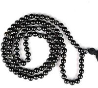 RUDRAKSHA AND GEMSTONE STORE Black Hakik Stone Original Certified Mala सुलेमानी काले हकीक की माला Premium Qualty Agate Stone Rosary Best Akik Mala for Worshipping of Maa Kali