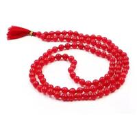 RUDRAKSHA AND GEMSTONE STORE Lal Sulemani Hakik Ki Mala Original Certified Solemani Aqeeq Stone Rosary Pure Yamini Aqiq Gemstone Crystal Quartz Beads for Men & Women हकीक की माला