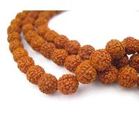 Rudraksha Rudraksh Japa Mala Rosary 108 + 1 Prayer Beads 8mm