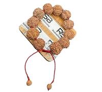Rudrashiv Blessing 5 Mukhi Nepal Rudraksha Original Adjustable Red Silk Thread Rudraksha Bracelet Energized (Size 18mm-20mm)