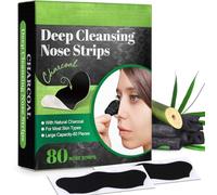 Ruduwu Pore Strips,Natural Charcoal Blackhead Strips for All Skin Type,Nose Strips for Blackheads,Charcoal Pore Cleansing Strips,Black Heads Strip,Nose Blackhead Remover Strip (80pcs)