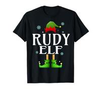 Rudy Elf Xmas Funny Men's Family Matching Christmas Rudy T-Shirt
