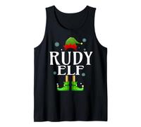 Rudy Elf Xmas Funny Men's Family Matching Christmas Rudy Tank Top