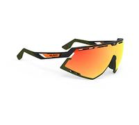 Rudy Project Defender Cycling Glasses, Stripes Black Matte/Black - Multilaser Orange