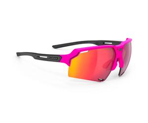 Rudy Project Deltabeat Sunglasses Multilaser Lens - Pink Fluo / Black Matte / Red Lens
