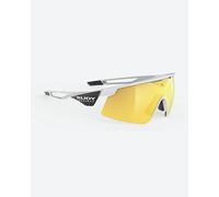 Rudy Project Turbolence Racing Team Bahrain Victorious Cycling Sunglasses Matte White with Multilaser Yellow Lens