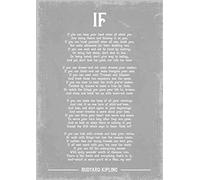 Rudyard Kipling If poem art print. A4 size.