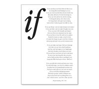 Rudyard Kipling "If" Poem Art Print - Various Sizes. Art Print Poster - Wall Art If you can keep your head when all about you - Kipling Poem (White, A1)