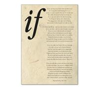 Rudyard Kipling "If" Poem Art Print - Various Sizes. Art Print Poster - Wall Art If you can keep your head when all about you - Kipling Poem (Parchment, A1)