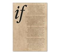 Rudyard Kipling "If" Poem Art Print - Various Sizes. Art Print Poster - Wall Art If you can keep your head when all about you - Kipling Poem (Antique, A3)