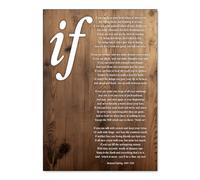 Rudyard Kipling "If" Poem Art Print - Various Sizes. Art Print Poster - Wall Art If you can keep your head when all about you - Kipling Poem (Wood, 12x16)