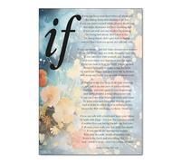 Rudyard Kipling "If" Poem Art Print - Various Sizes. Art Print Poster - Wall Art If you can keep your head when all about you - Kipling Poem (Floral 2, A3)