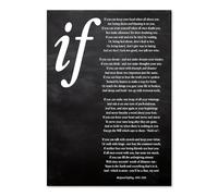 Rudyard Kipling "If" Poem Art Print - Various Sizes. Art Print Poster - Wall Art If you can keep your head when all about you - Kipling Poem (Chalkboard, A1)
