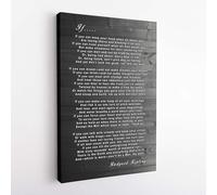 Rudyard Kipling IF Poem Framed Canvas Print - Inspirational Literary Wall Art - Motivational Quote Decor - 16x12 Inch