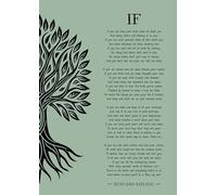 Rudyard Kipling If poem with black tree art print (green). Size A4