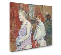 Rue Des Moulins by Henri de Toulouse Lautrec Classic Painting Canvas Wall Art Print Ready to Hang, Framed Picture for Living Room Bedroom Home Office Décor, 20x20 Inch (50x50 cm)