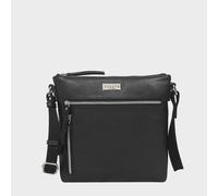 RUE' Soft Pebble Grain Leather Crossbody Bag Assots London Black One Size