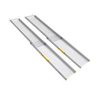 Ruedamann 6FT Portable Aluminum Wheelchair Ramp, 8" W, Holds Up to 600lbs, Two Section Telescoping Adjustable Non-Skid Ramp for Wheelchairs,Stairs,Steps,1 Set