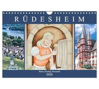 Rüdesheim - Rhine, Riesling, Romanticism UK-Version (Wall Calendar 2026 DIN A4 Landscape), CALVENDO 12 Month Wall Calendar