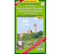 Rügen, Kap Arkona, Sassnitz, Halbinsel Jasmund und Umgebung Radwander- und Wanderkarte 1 : 35 000: Ausflüge im nordöstlichen Inselgebiet zwischen Binz, Prora, Glowe und Ralswiek
