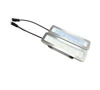 ruehalf 1 Pair of Extractor Hood Light Replacement LED Bulbs Universal 6000K Rectangular 12V OR 220V Lamp Cover with Circuit Board(220V)